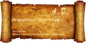 Angyalosi Dorottya névjegykártya